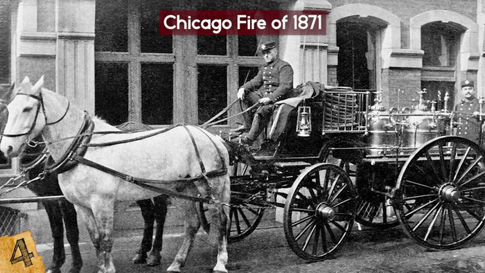 Xe cứu hỏa ở Mỹ năm 1871 chủ yếu dùng sức ngựa kéo.