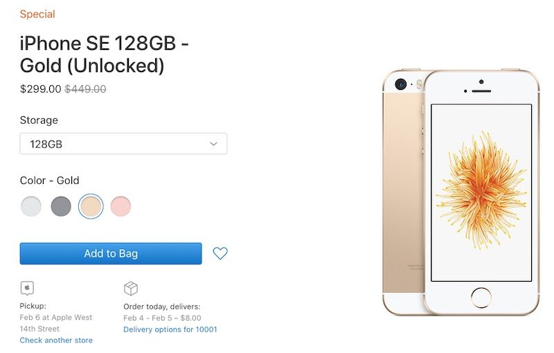 Apple xả hàng giảm giá iPhone SE từ 100-150 USD