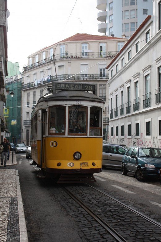 Xe điện ở Lisbon.