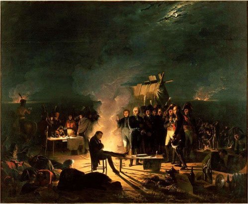 Napoleon cùng các binh sĩ tại Wagram