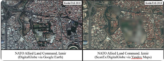 So sánh hình ảnh từ Google Earth và Yandex Maps.