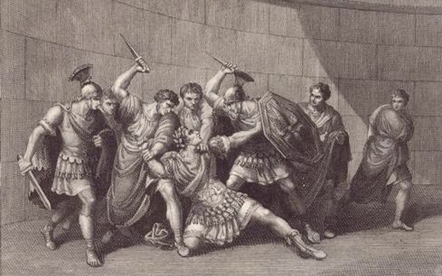 Ảnh minh họa cái chết đau đớn của hoàng đế Caligula.