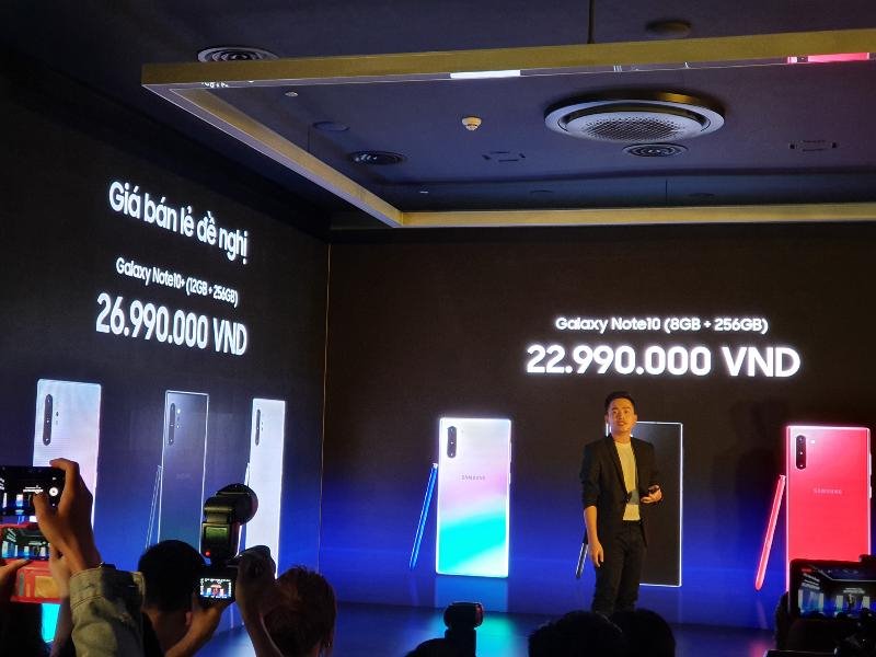Samsung công bố giá Galaxy Note 10 tại Việt Nam: 22,99 triệu đồng và 26,99 triệu đồng