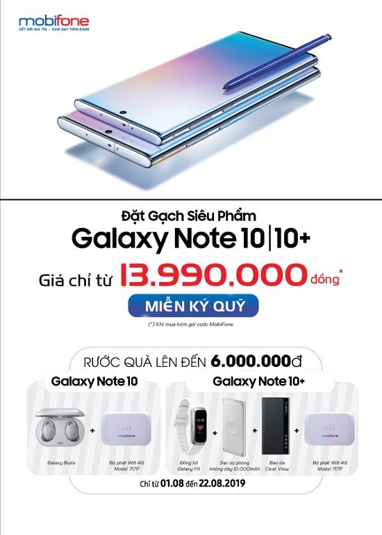 Bộ quà tặng siêu phẩm cho khách đặt mua Samsung Galaxy Note 10/ Note 10+ tại MobiFone