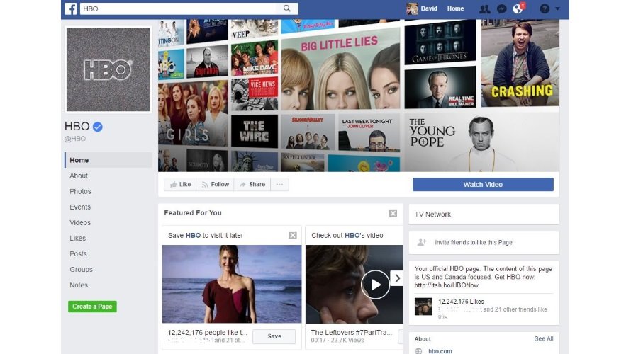 Facebook muốn người dùng xem HBO trên Facebook