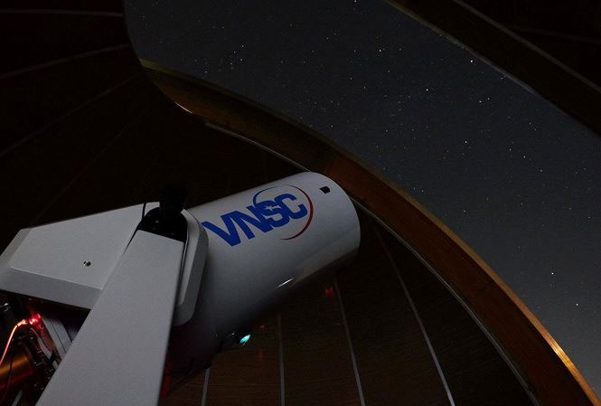 Toàn cảnh Đài thiên văn Hà Nội, đặt tại Khu Công nghệ cao Hòa lạc.