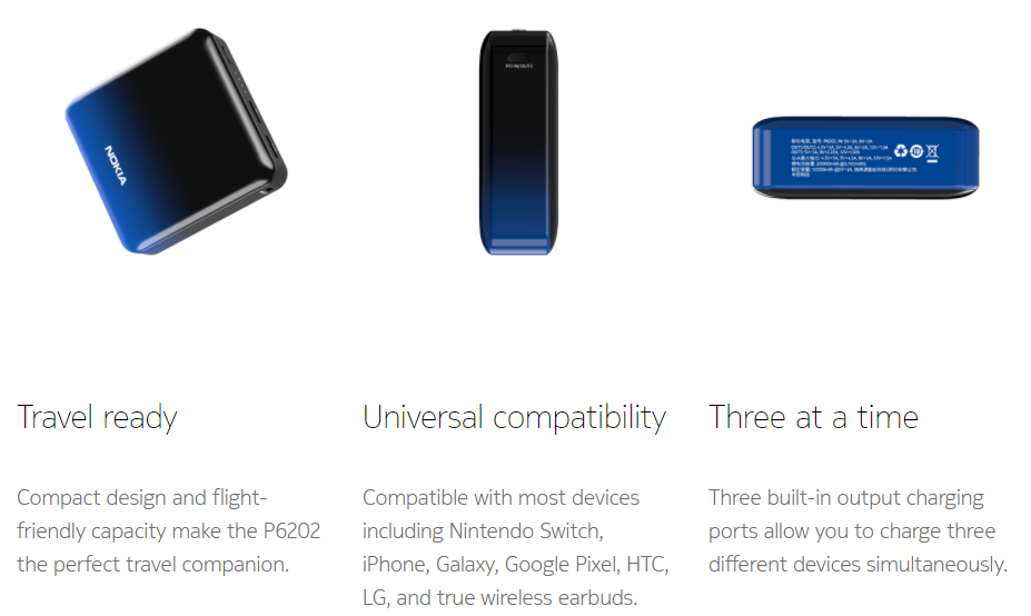 Nokia ra mắt 3 pin dự phòng thiết kế đẹp, sạc nhanh 18W ảnh 4