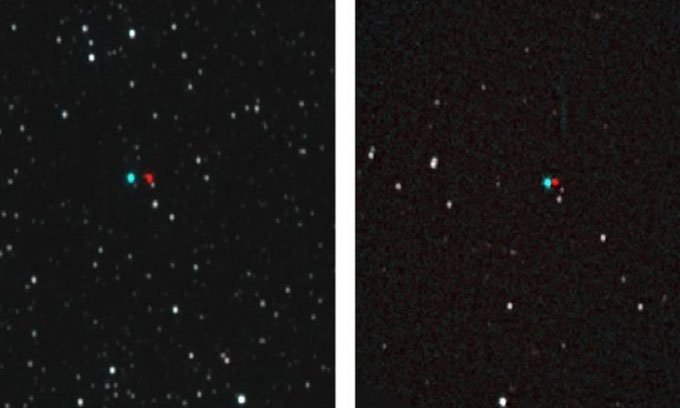 Ảnh chụp Proxima Centauri  và Wolf 359 (phải) của tàu New Horizon.