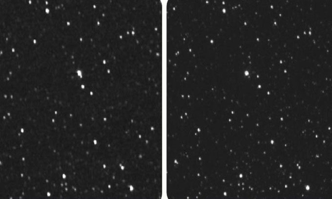 Ngôi sao Proxima Centauri trong ảnh chụp từ tàu New Horizon  và kính viễn vọng trên mặt đất.