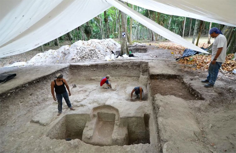 Khu vực phát hiện ra phòng tắm xông hơi cổ đại của người Maya.