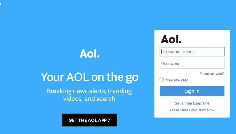 AOL Mail cung cấp các tài khoản email miễn phí.