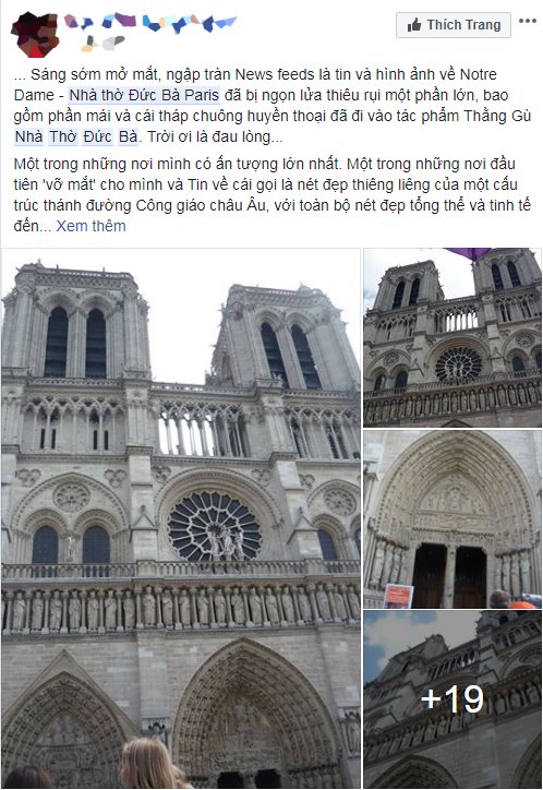 Cháy Nhà thờ Đức Bà Paris: Cộng đồng mạng xót xa và bàng hoàng