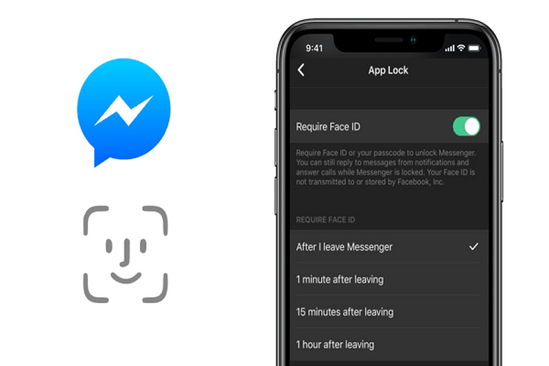 Facebook thu nghiem Face ID de mo hop thu Messenger tren iOS
