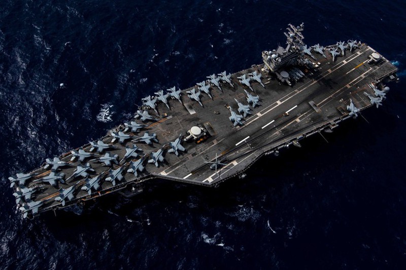 Nhom tac chien tau san bay USS Ronald Reagan tro lai Bien Dong