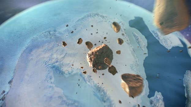 Các nhà khoa học nghi một thiên thạch bằng sắt khổng lồ đã lao xuống Greenland khoảng 12.000 năm trước. 
