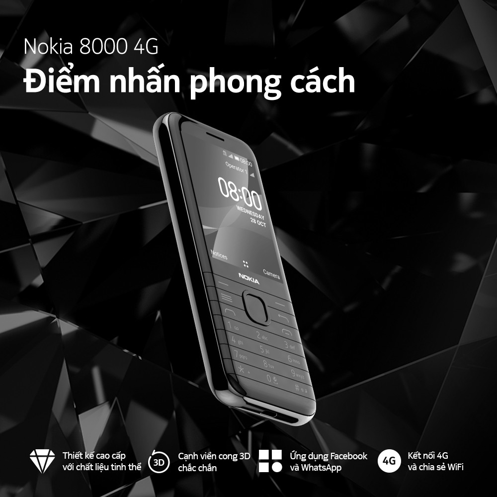 Nokia 8000 4G, Nokia 6300 4G, Nokia 215 4G giá từ 750 nghìn đồng, bán 16/11 ảnh 2