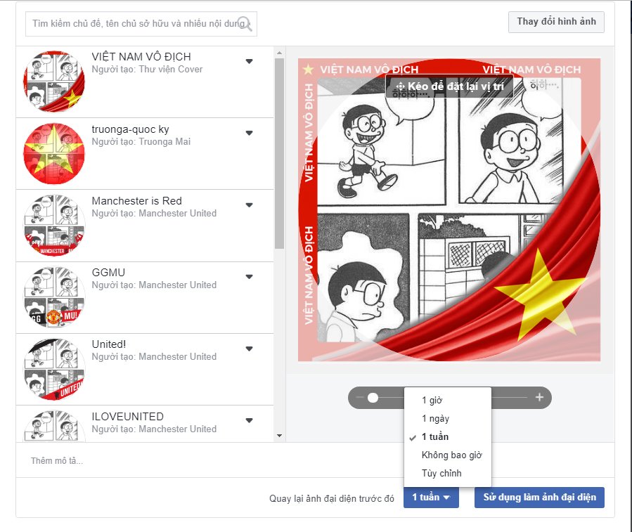 Cách đổi avatar Facebook mừng Việt Nam vô địch AFF Suzuki Cup 2018