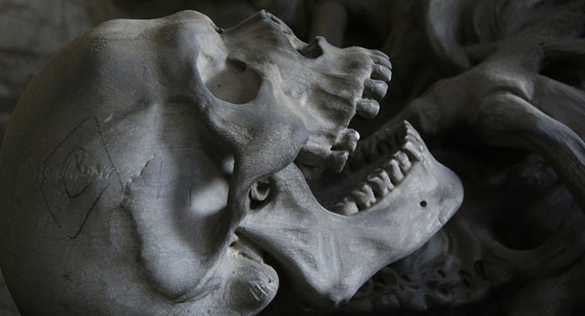 Các nhà khoa học phát hiện hạt màu xanh được tìm thấy trong răng của một bộ xương cổ đại.