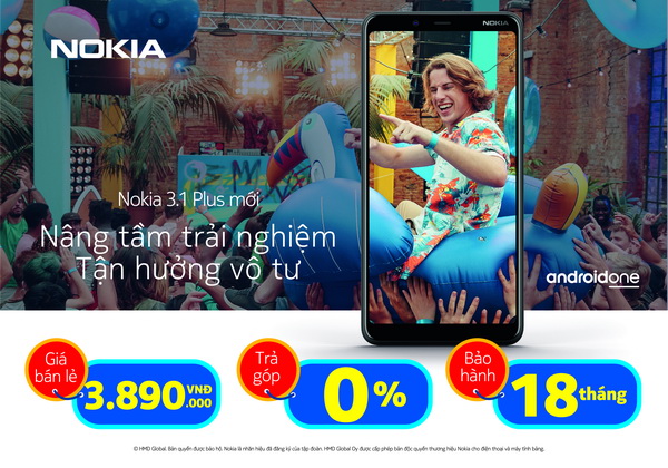Nokia 3.1 Plus chính thức có mặt tại các đại lý