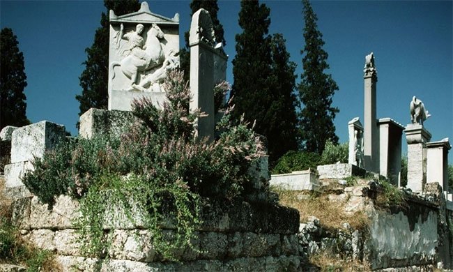 Nghĩa trang Kerameikos ở Athens.