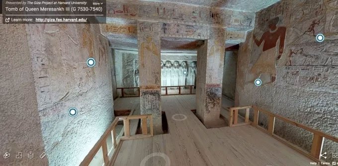 Những hình ảnh 3D của lăng mộ được thực hiện bởi Dự án Giza của Đại học Harvard.