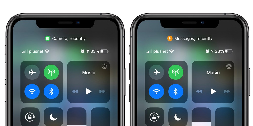 Các chấm màu xanh lá cây và màu cam trên iPhone là gì? ảnh 1
