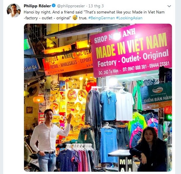 Về Việt Nam làm việc, cựu Phó Thủ tướng Đức gốc Việt chia sẻ những gì trên Twitter?