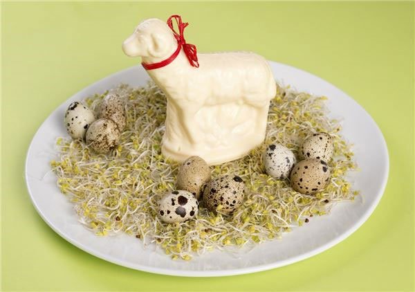 Tác phẩm nghệ thuật hình chú cừu được làm từ bơ