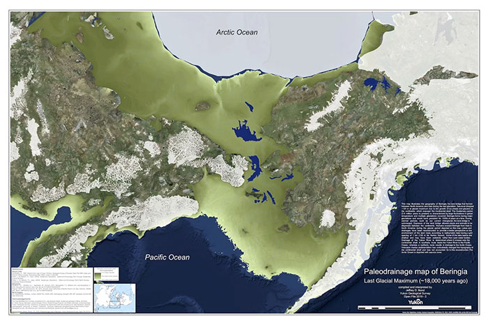 Bản đồ thế giới 18.000 năm trước không hề tồn tại eo biển Bering mà chỉ có Bering Land