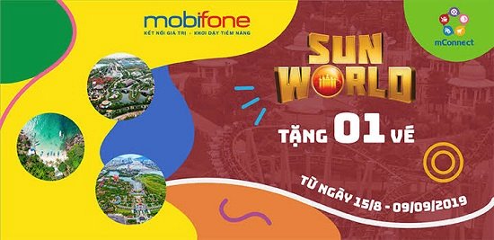 Khách hàng MobiFone nhận voucher vui chơi giải trí tại SunWorld với mConnect