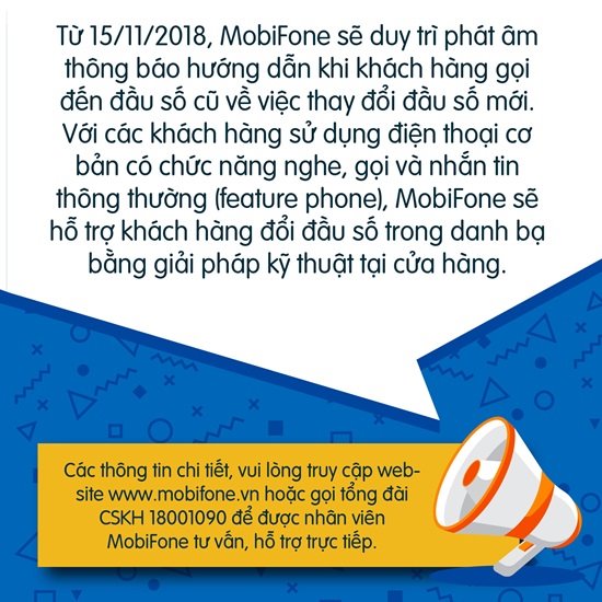 Cách giữ liên lạc với các thuê bao 11 số cũ của MobiFone