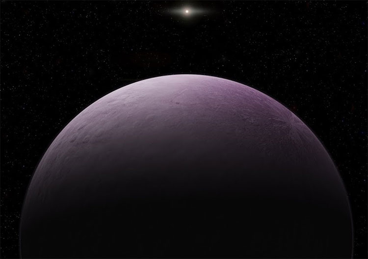 Minh họa thiên thể màu hồng 2018 VG18. 