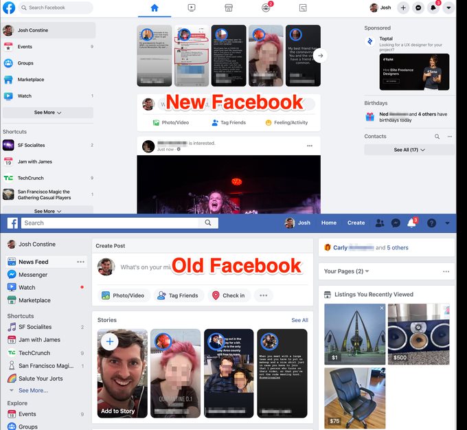 Facebook bắt đầu mời người dùng sử dụng giao diện mới