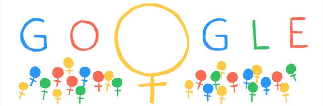 Vào ngày Quốc tế Phụ nữ 8/3, Google thường thay đổi logo trên trang tìm kiếm của mình thành những nội dung thú vị