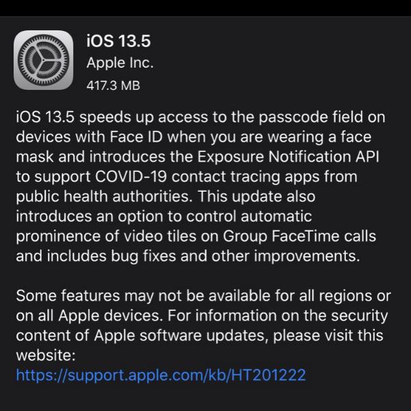 Apple phát hành iOS 13.5 và iPadOS 13.5 có riêng tính năng dành cho Covid-19 ảnh 2