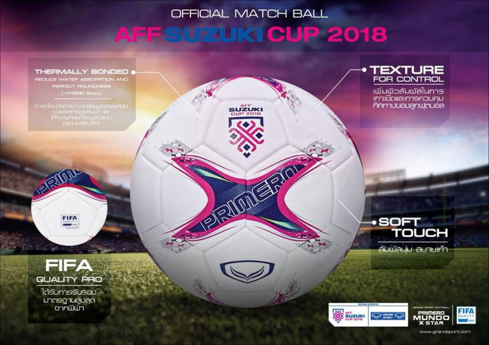 Trái bóng chính thức tại AFF Cup 2018 do một nhà sản xuất Thái Lan thực hiện.