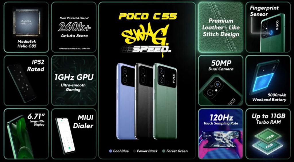 Ra mắt điện thoại giá rẻ Poco C55 chỉ từ 2,72 triệu đồng: pin 5.000mAh, camera lên tới 50MP