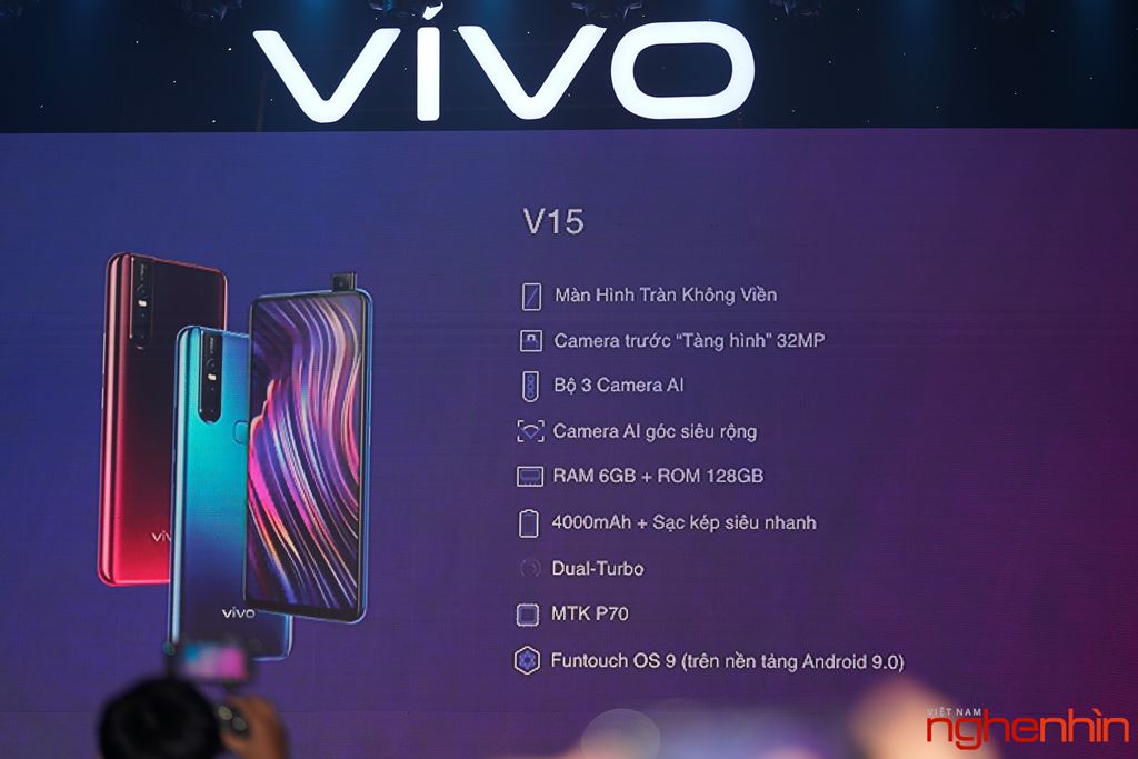 Ra mắt Vivo V15 màn hình siêu tràn viền nhờ camera tàng hình ảnh 3