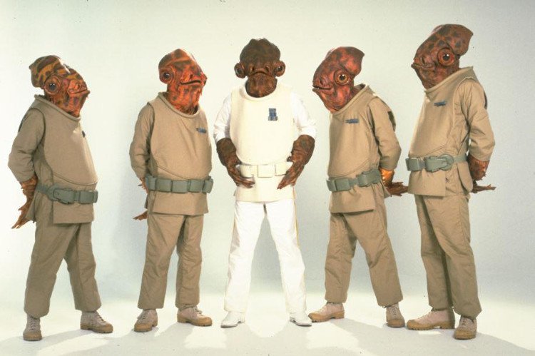 Người Mon Calamari trong phim Star Wars là những người cá ngoài hành tinh nổi tiếng nhất trong các cuốn tiểu thuyết.