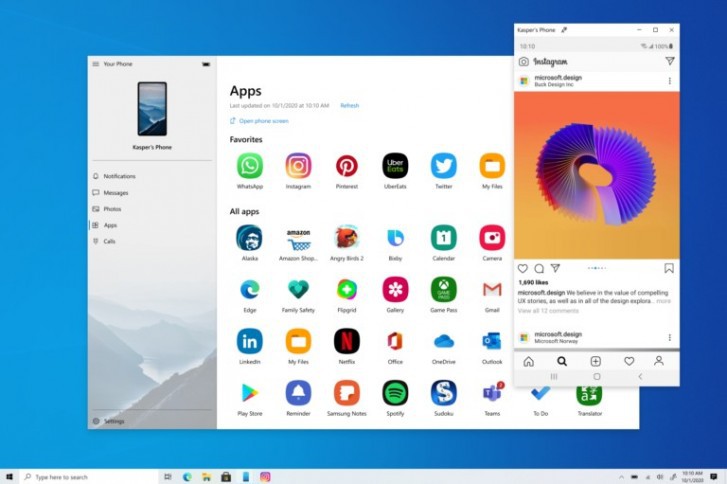 Windows 10 đã mở cửa sổ riêng để chạy smartphone Android ảnh 1