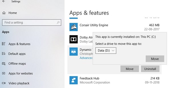 Windows 10: Thay đổi thư mục cài đặt ứng dụng từ Windows Store