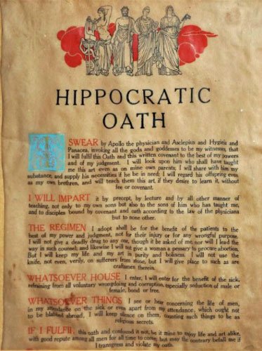 Lời tuyên thệ Hippocrates. 