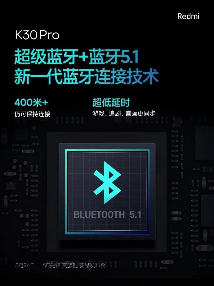 Redmi K30 Pro được trang bị Super Bluetooth kết nối lên tới 400m ảnh 2