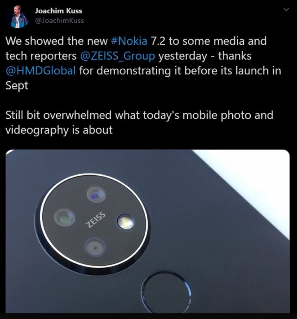 Nokia 7.2 lộ diện với camera tròn hợp tác cùng Zeiss ảnh 1