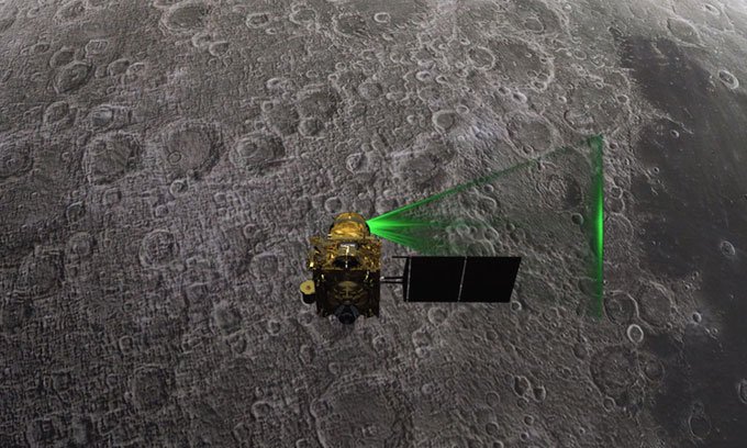 Tàu vũ trụ Chandrayaan-2 hoạt động trên quỹ đạo Mặt trăng.