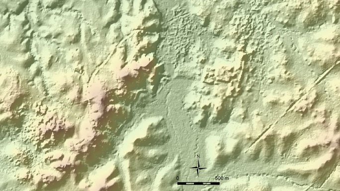 Một phần của bản đồ trưc tuyến, nơi các đền đài Maya bí ẩn được phát hiện