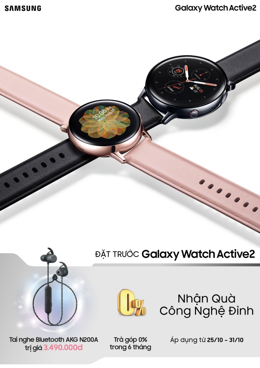 Galaxy Watch Active2 ra mắt thị trường Việt giá từ 7,5 triệu tặng tai nghe Bluetooth AKG  ảnh 6