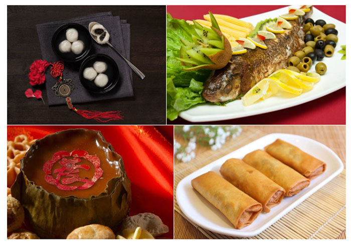 Mâm cơm ngày Tết của người Trung Hoa còn tập hơn các món ăn có ý nghĩa khác nhau