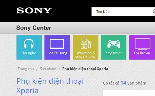Website Sony Center Việt Nam chính thức loại bỏ smartphone Xperia, bán tháo phụ kiện
