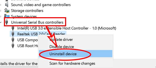Nhấp đúp vào Universal Serial Bus controllers để mở ra danh sách các thiết bị USB đang kết nối.